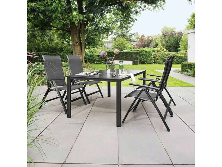 Kettler Legato Curve Gartenmöbel-Set M (4 Plätze) Tisch 160x95cm