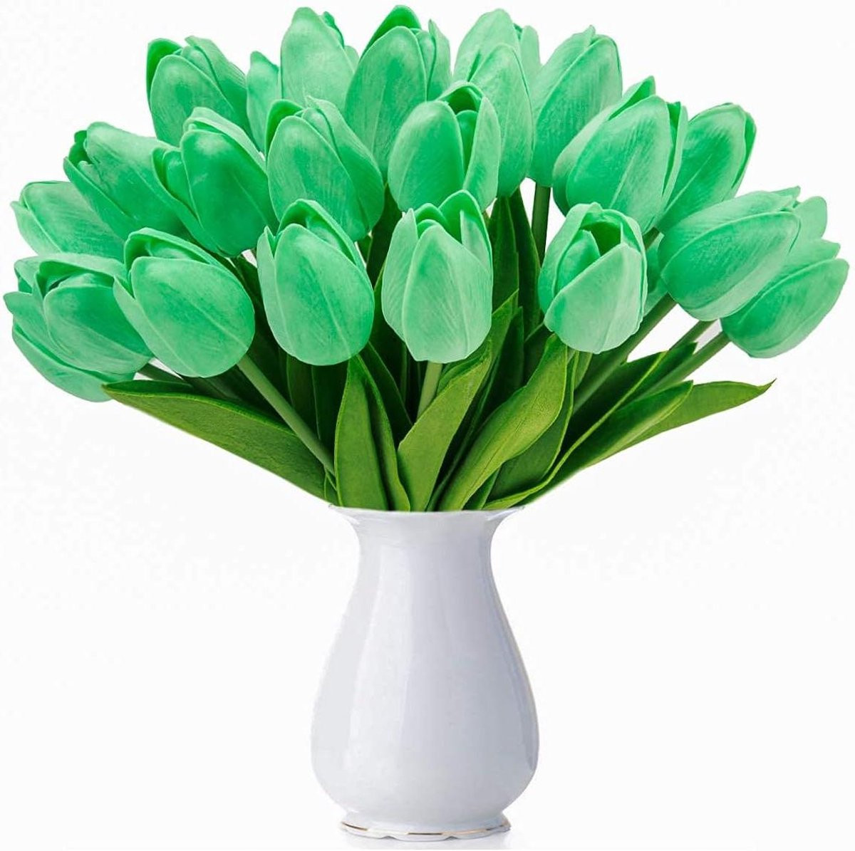 Kunsttulpen Boeket Real Touch Nepbloemen Groen - 35 cm