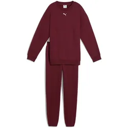 PUMA Loungewear Oversized Fleece Jogginganzug Mädchen 96 - ruby shimmer 152