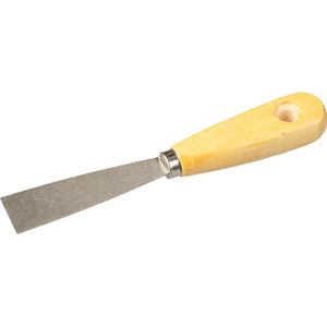 Nölle Spachtel 710425, Breite 25mm, Malerspachtel aus Stahl, mit Holzgriff