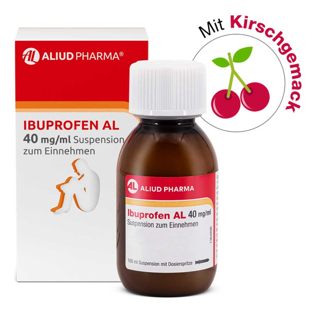 ALIUD Pharma GmbH Ibuprofen AL 40 mg/ml Suspension bei Fieber und Schmerzen 09443124