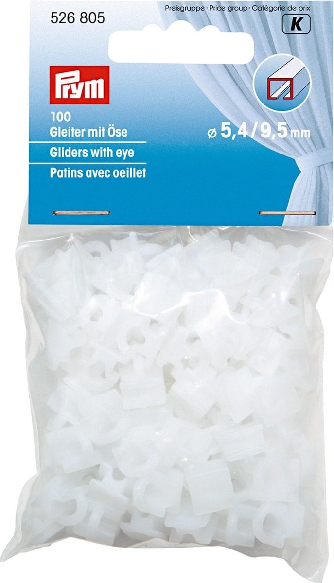 Prym Glijders met oog 5,4/9,5mm 100 stuks
