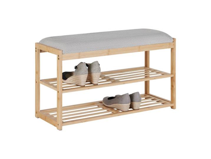 Sitzbank Bradley Grau/Naturfarben