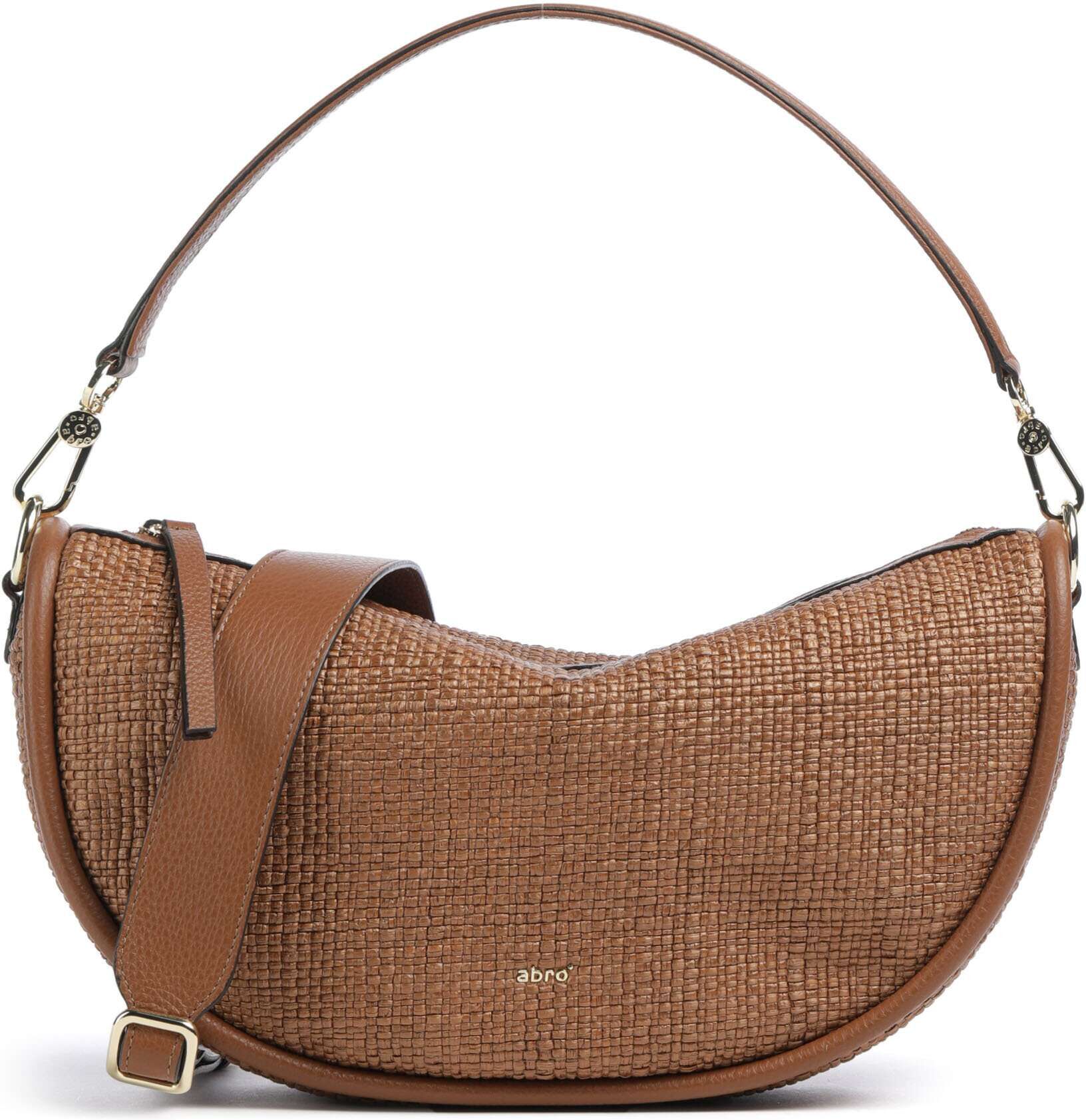 Abro Raffia Intreccio Willow Beuteltasche, braun
