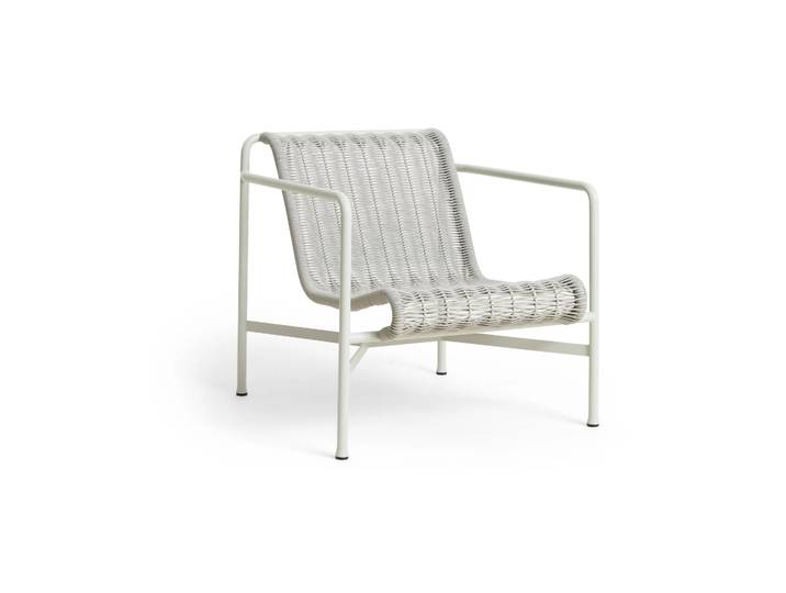HAY Fauteuil lounge bas Palissade Cord Sky grey