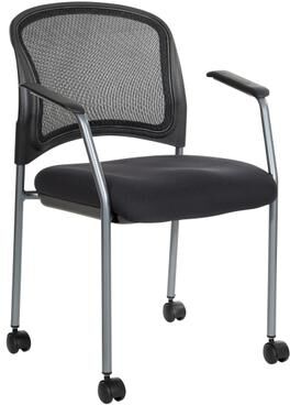 Office Star Products OSP Pro-Line II Breathable ProGrid Rolling Visitor's Chair with Casters
