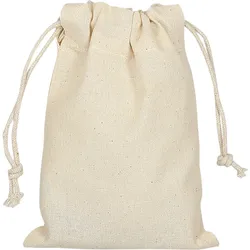 TEXXILLA 10er | 25er | 100er Pack Zuziehbeutel Organic aus zertifizierter Produktion | 10 x 14cm | Jutebeutel, natur