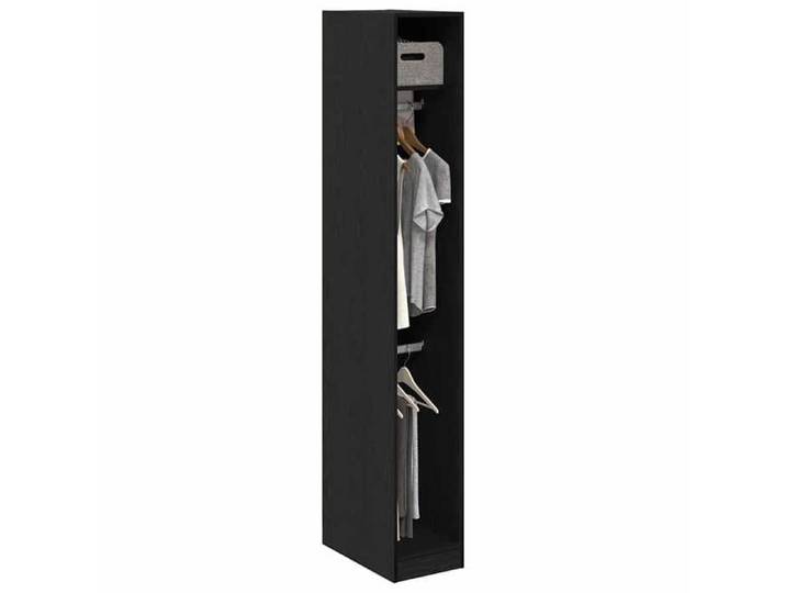 Armoire en bois d'ingénierie - - Chêne noir - 30x50x200 cm - Rangement spacieux - Autonome - Style moderne