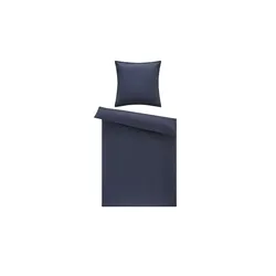 como Damast-Bettwäsche   , blau , Maße (cm): B: 135