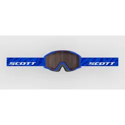 Scott Shield Pro Junior Blue/White Kids Goggle silver chrome s2 Gr. Uni