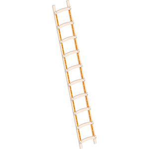 Layher Dachleiter 1046, Länge 2,85 m, natur, mit 10 Sprossen, aus Holz