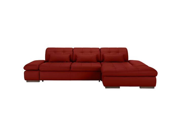 Wohnlandschaft 305/79-96/199 cm Rot Echtleder