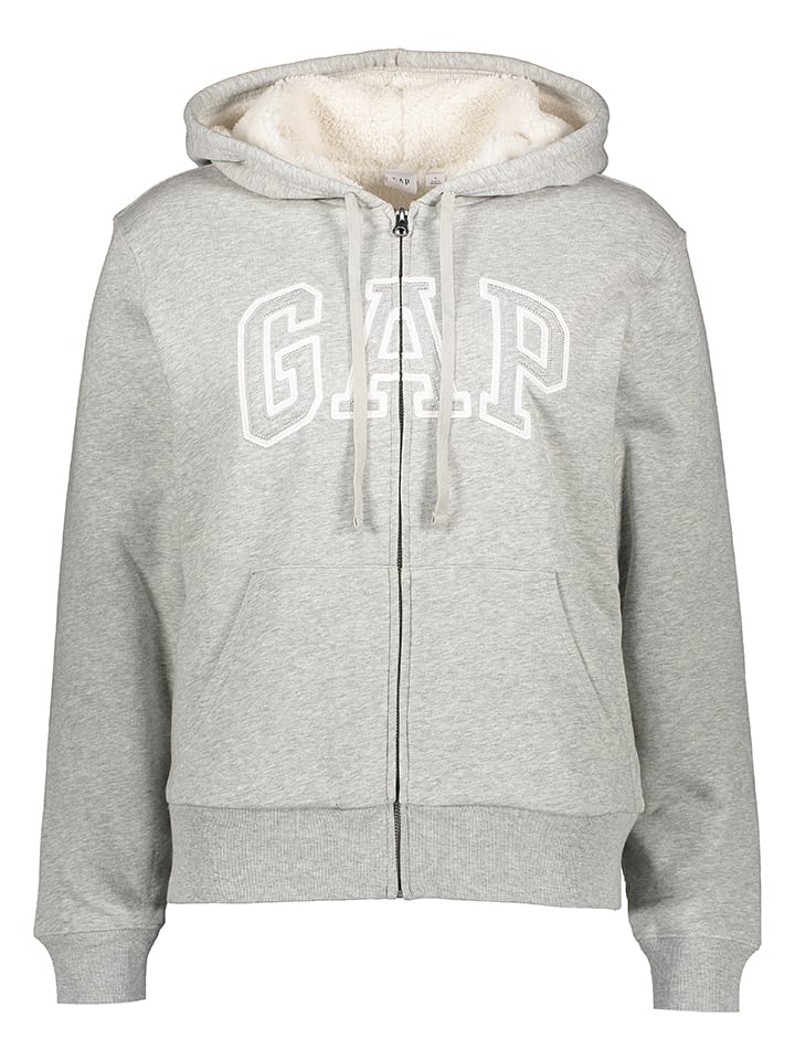 GAP Sweatjacke in Hellgrau - L