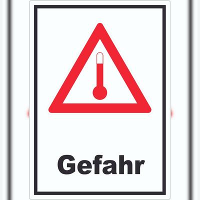 HB-Druck Aufkleber Gefahrgutklasse Hot Gefahr Heiß A5 (148x210mm)