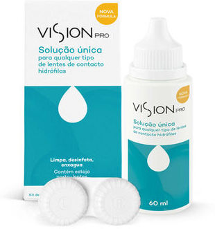 Vision Pro Líquido Limpeza Lentes Contacto Solução Única 60 ml