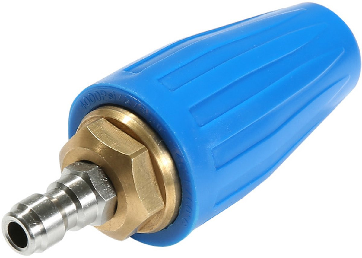 Roterend turbo mondstuk voor hogedrukreiniger voor het verwijderen van hardnekkig vuil, 4000 PSI, zwart blauw