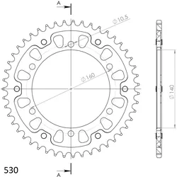 Supersprox Stealth-Kettenrad 530 47Z (Silber)