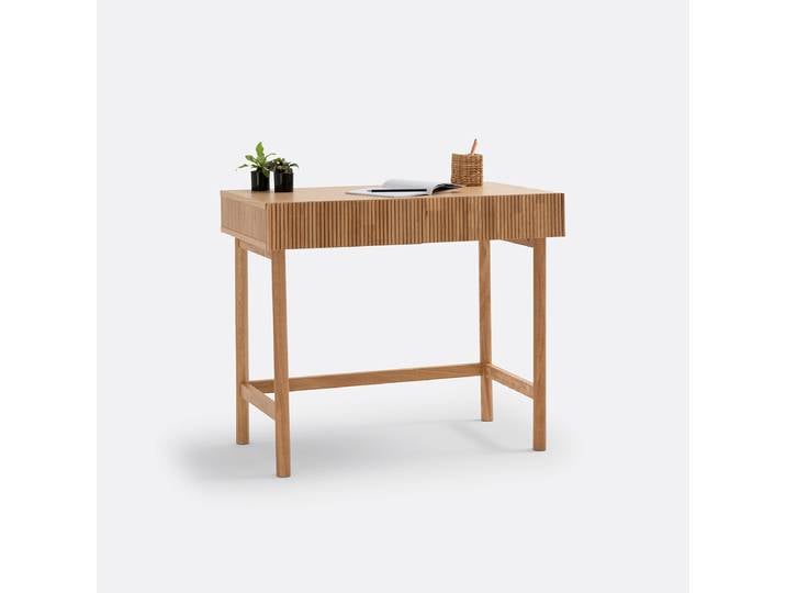LA REDOUTE Bureau 2 tiroirs, Bilbao Beige Chêne