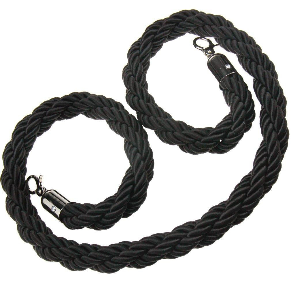 Dripio Afsluitkabel, gedraaid, 1,5 meter, zwart, polyester, 30 mm