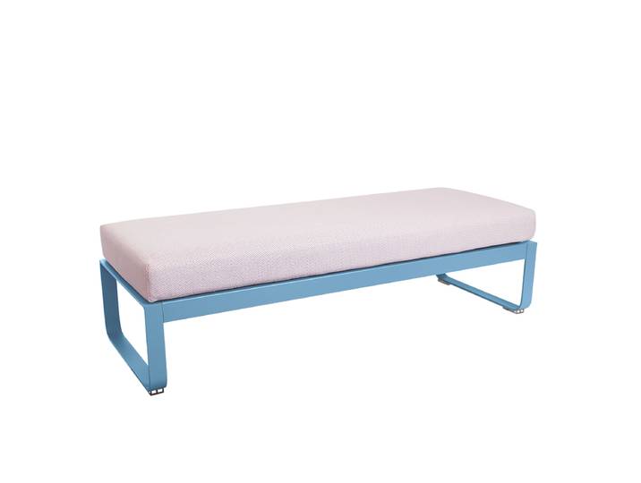 FERMOB BELLEVIE 2-Sitzer-Polsterhocker mit Sitzfläche aus