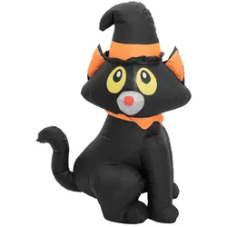 EUROPALMS Halloween Aufblasbare Figur Katze, 122cm