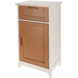 WellHome - Bambusfarbener MDF-Kleiderschrank 70cm