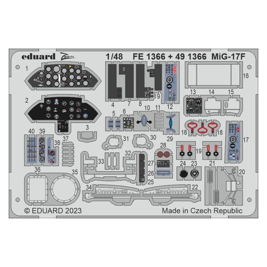 Eduard MiG-17F 1/48 AMMO (FE1366)