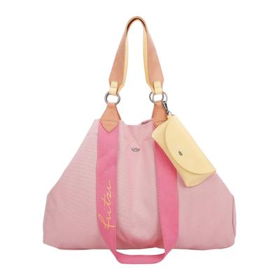 Henkeltasche FRITZI AUS PREUSSEN "Izzy", Damen, Gr. B/H/T: 16cm x 36cm x 50cm, pink (pink, rosa), Baumwolle, unifarben, Taschen, aus veganen Materialien
