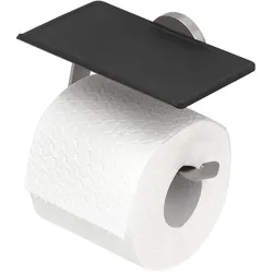 Tiger, Toilettenpapierhalter, Toilettenpapierhalter Noon mit Ablage Edelstahl gebrstet