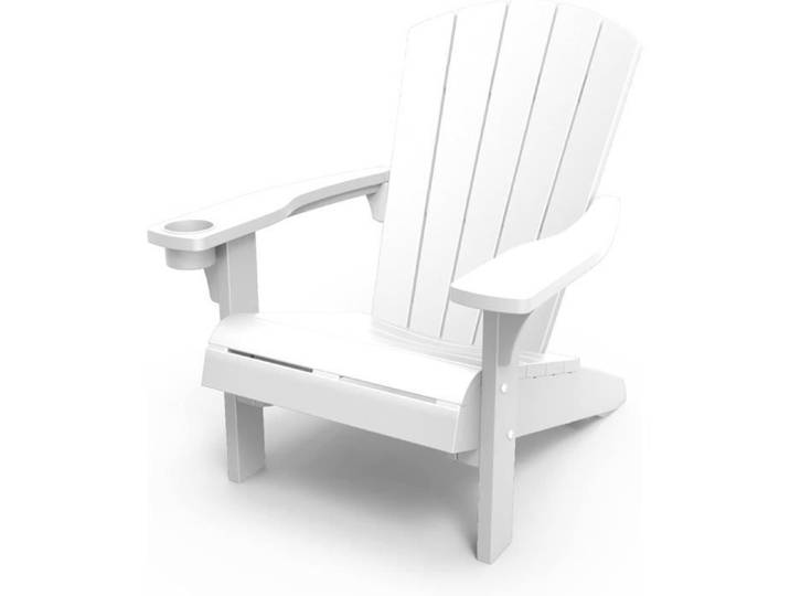 Chaise de Jardin - Keter - Alpine Adirondack - Résine Durable - Porte-gobelet - 93x81x96 5cm