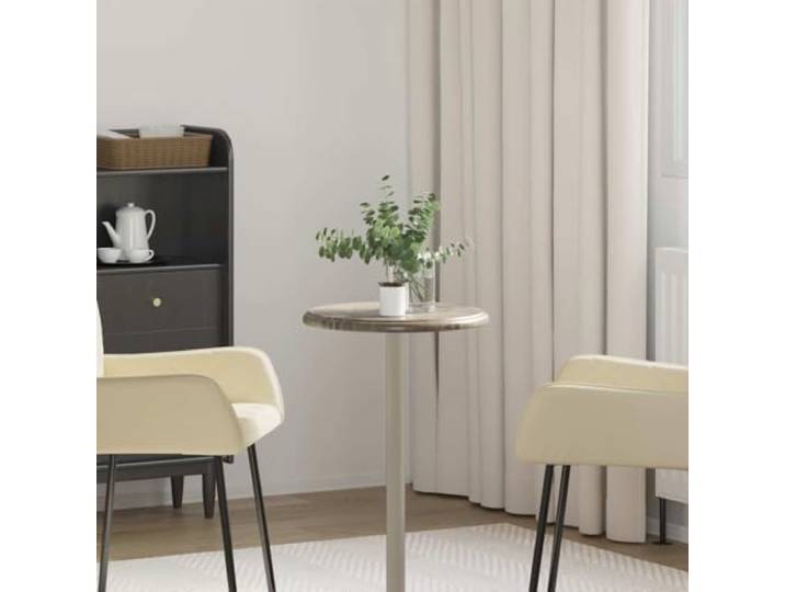 PTUGUOF Marmor Tischplatte Grau Rund 40 cm Robust, Feucht Abwischbar, Für Esszimmer, Küche, Garten