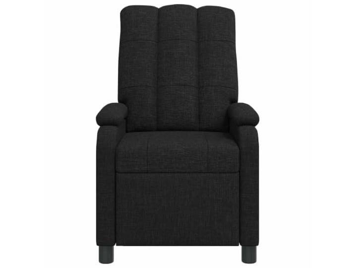 Sessel Recliner Schwarz Polyestergewebe mit verstellbarer Rückenlehne 115-160 Grad verstellbarer Winkel, Metall-Holzrahmen, Schaumstoff und Faser, einfache Reinigung, modernes Design