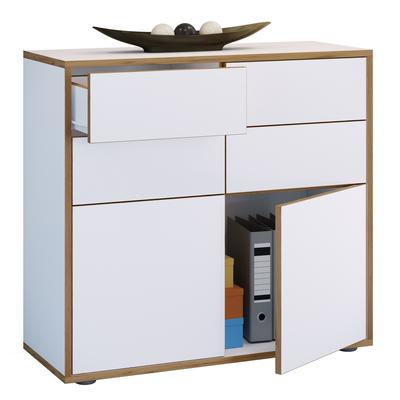 Kommode VCM "Holz Kommode Sideboard Salia Breite 100 Schublade", weiß, B:100cm T:33cm, Sideboards, Kommode