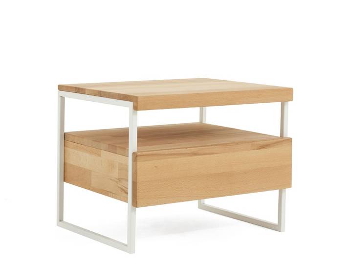 Nachttisch Bondi , mit Schubkasten , Kernbuche massiv , geölt