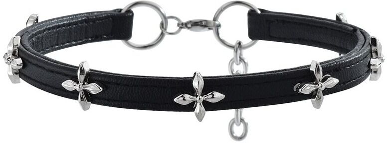 Joy Jewels Collier Ras de cou fin Cross Flow Noir