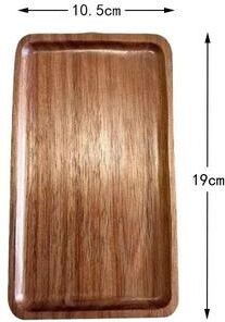 Uplift Essentials Wabi Sabi Acacia Wood Oval Decorative Tray rectangular Tray A