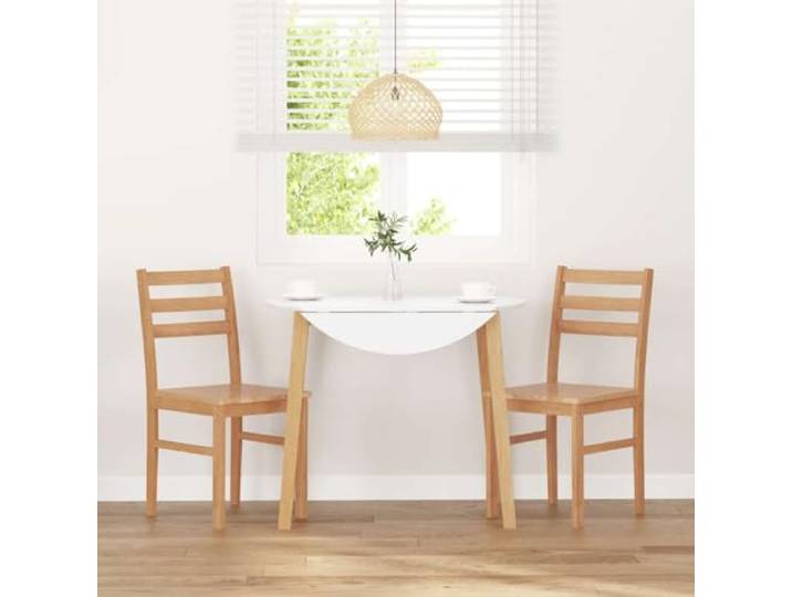 KTHLBRH Esszimmerstühle 2 Stück aus Massivholz von Hevea Ergonomisches Design, natürliche Farbe, 40,5 x 49 x 84,5 cm, Kapazität 110 kg
