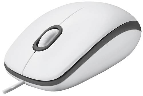 Logitech M100 Maus Kabelgebunden Optisch Weiß 3 Tasten 1000 dpi