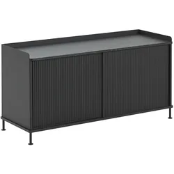Muuto Enfold Sideboard, 124 x 63 cm, schwarz / anthrazit
