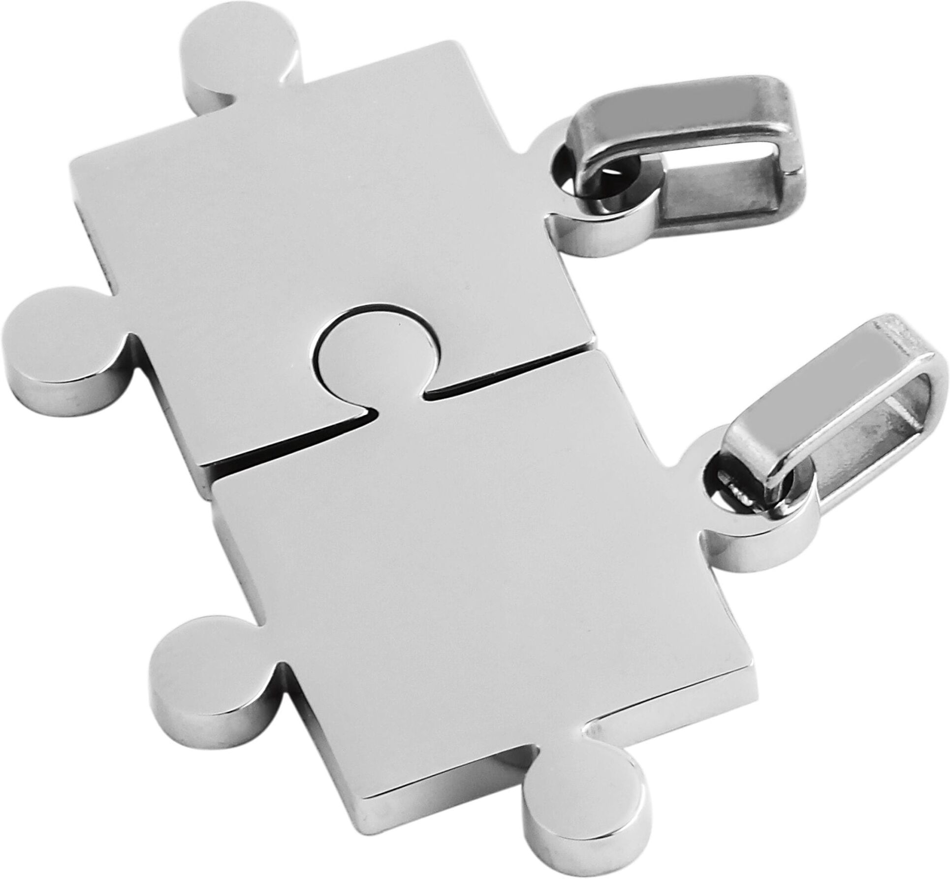 Puzzleanhänger AKZENT "Pino, langlebig", silber (silberfarbig), Schmuckanhänger, Damen, Edelstahl