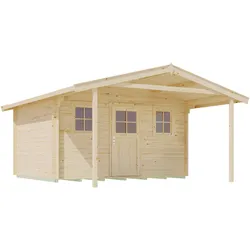Weka Gartenhaus 110 mit Vordach 380x300cm - 50 % Rabatt auf Dacheindeckung