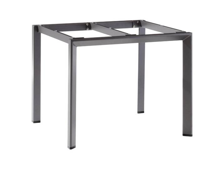 Sieger Gartentischgestell, Grau, Metall, eckig, 90x74x90 cm, Gartenmöbel, Gartentisch, Tischsysteme Outdoor, Gartentischgestell