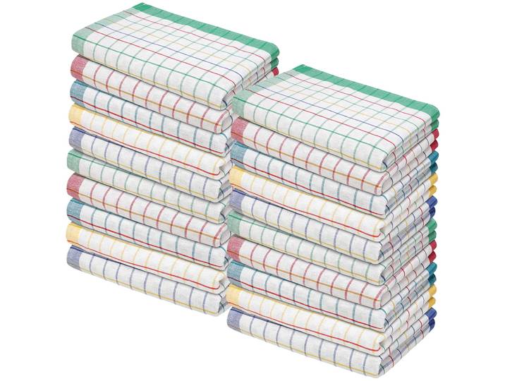 20er-Set Baumwoll-Geschirrtücher, multicolor, 70 x 50 cm
