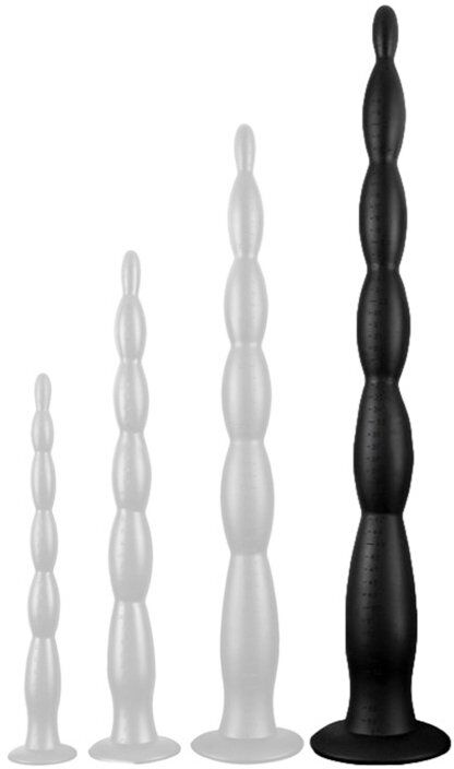 DarkSil Gode long Scale Beads XL 60 x 6cm Noir