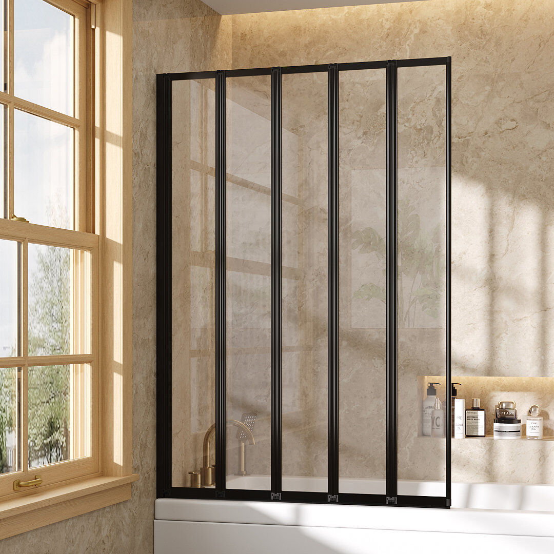 Belfry Bathroom 1400mm H Framed Wet Room Glass Screens with Glass 1400mm H x 1200mm W