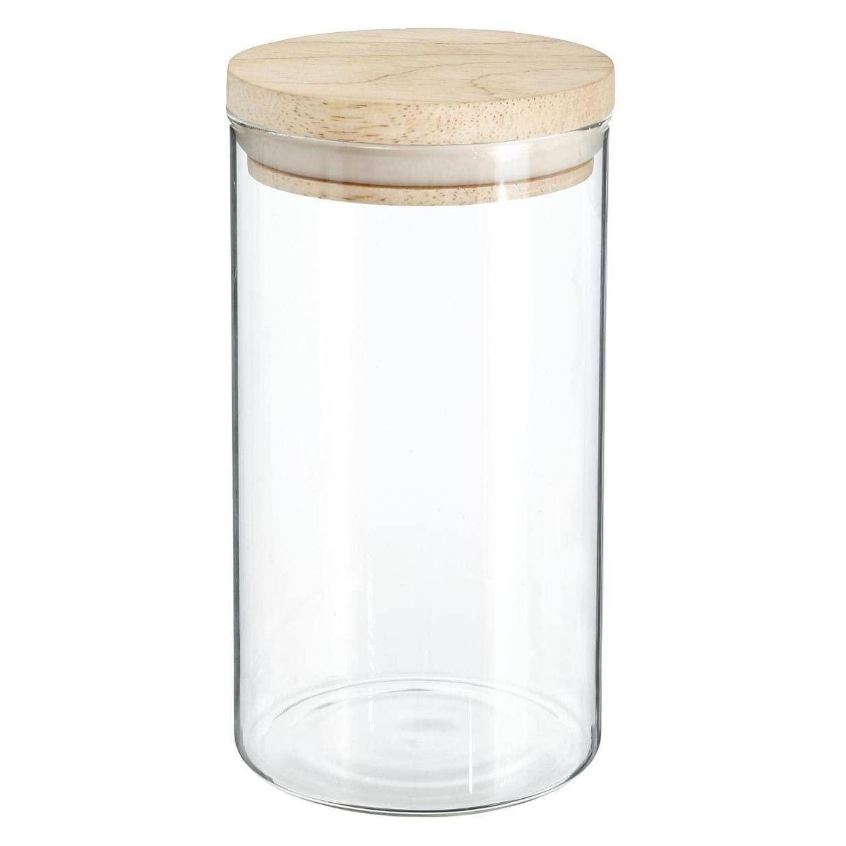 5Five Glas Glas + Holz Hermet 1l, transparent (1 l) (36148680)