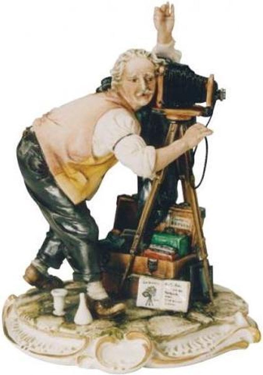 Capodimonte handgemaakt porseleinen beeldje van een fotograaf