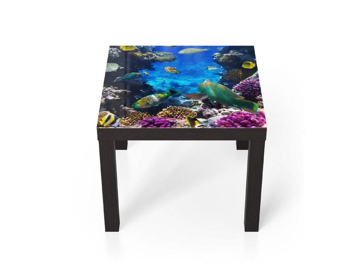 DEQORI Couchtisch 'Riff der Farben', Glas Beistelltisch Glastisch modern