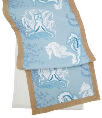 Saro Lifestyle "Sealife Serenity Table Runner - 16""x72"""