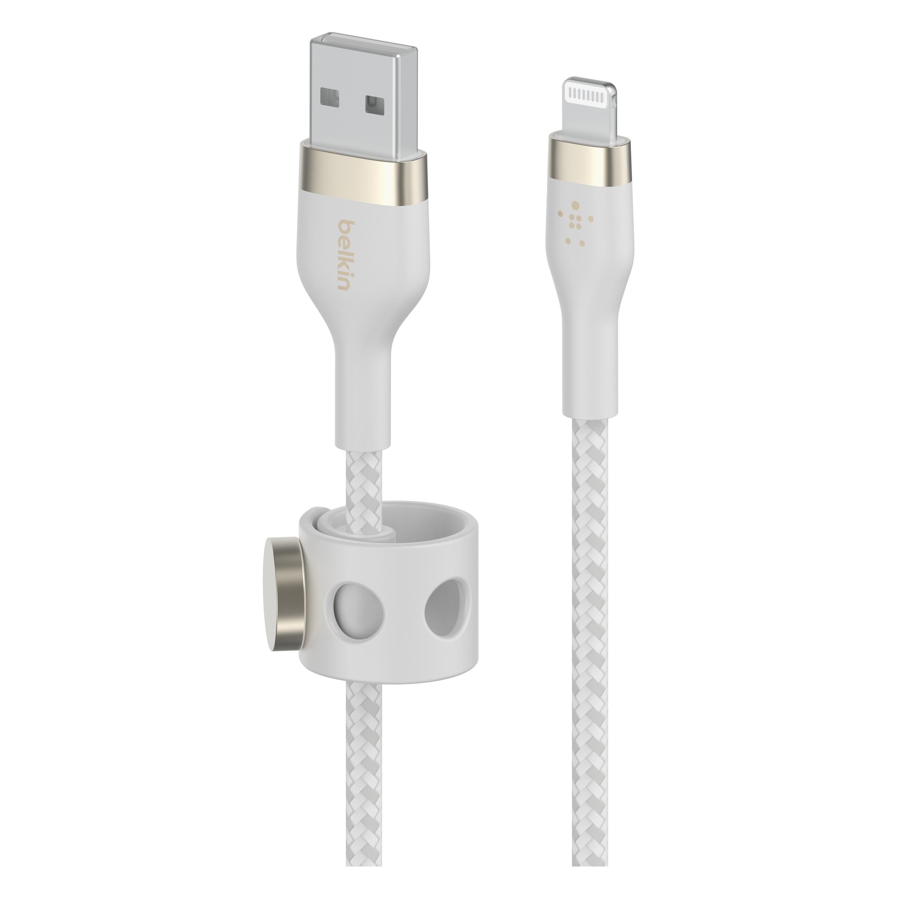 Belkin USB-Ladekabel Boost Charge Pro Flex USB A - Lightning 3 m (3 m) (CAA010bt3MWH)